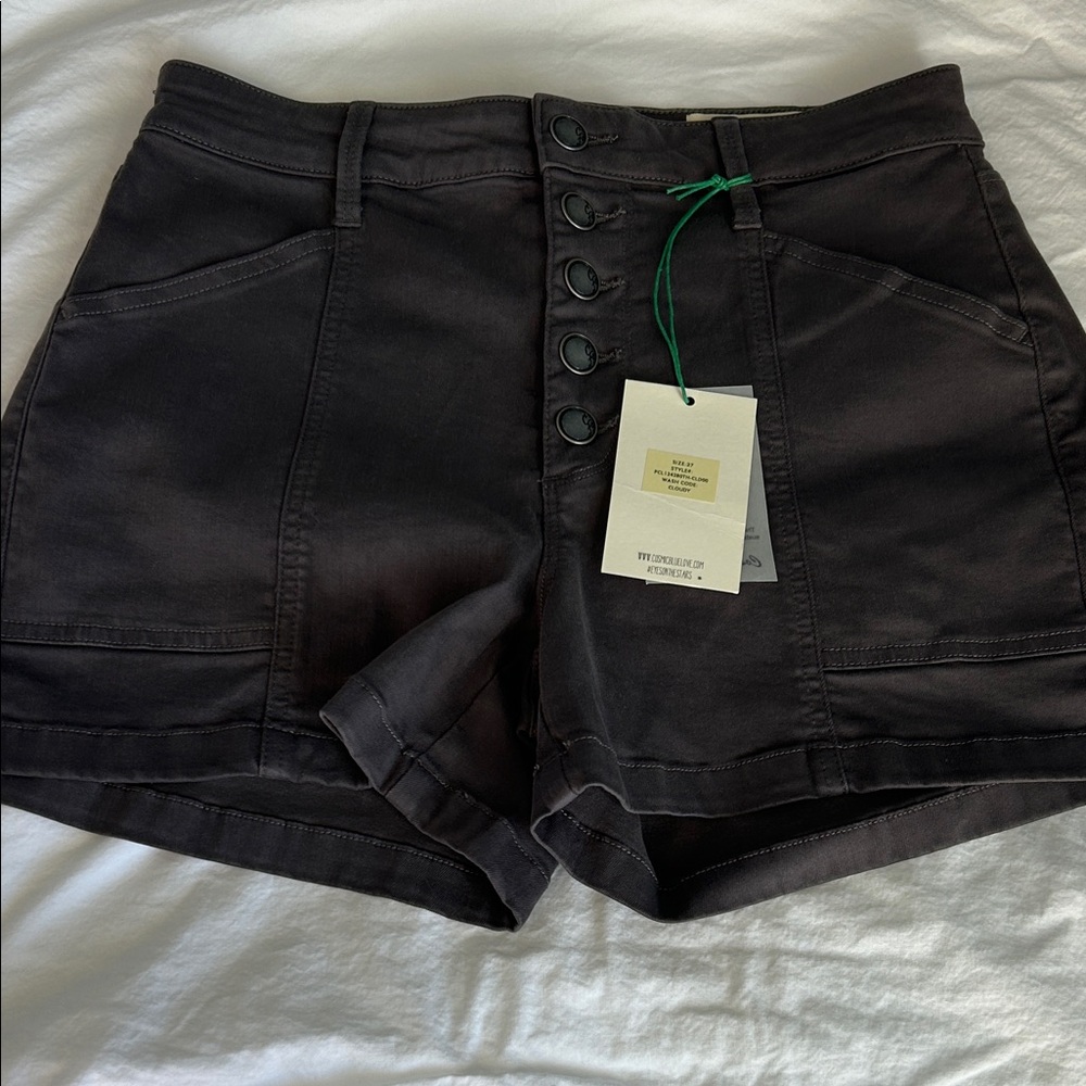 Cosmic Blue Love dark grey shorts